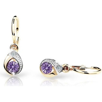 Cutie Jewellery dětské zlaté C1898Z-Ametyst