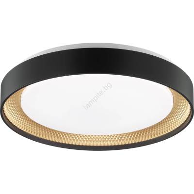 Brilliant - LED димируемо таванно осветително тяло WALDO LED/24W/230V черно/златно + дистанционно управление (BI0397)