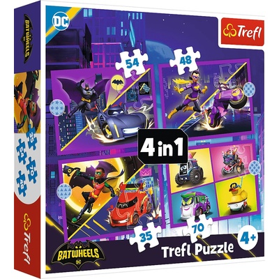 TREFL Batwheels Seznamte se 4v1 35,48,54,70 dielov