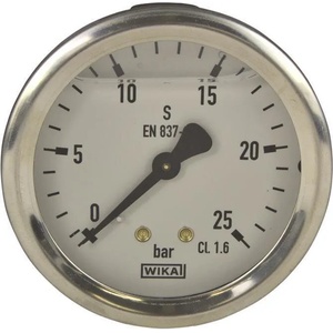 Wika - Германия Wika 213.53 Ø63 0-100 bar 1/4" cl. 1, 6 Манометър глицеринов аксиален (9022422)