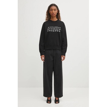 MM6 Maison Margiela Памучен суичър MM6 Maison Margiela в черно с десен S52GU0248. M25025.900 (S52GU0248.M25025.900)