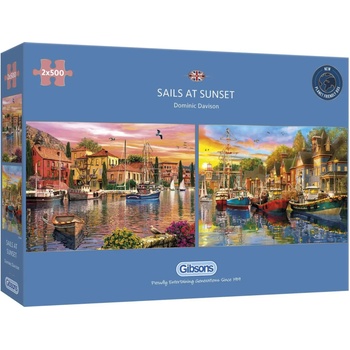 Gibsons - Puzzle 2x500 Davison: Sails at Sunset - 500 piese