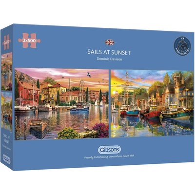 Gibsons - Puzzle 2x500 Davison: Sails at Sunset - 500 piese
