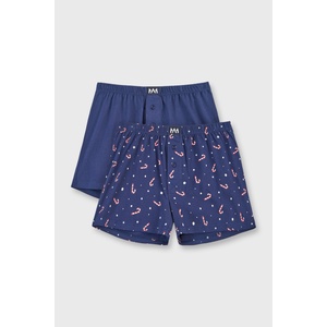 MEN-A 2PACK памучни шорти MEN-A Candy Christmas (2pCHRIS26_01_tre)