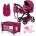 Bayer Doll stroller XEO, crib, sleeping bag pink with accessories 17067AB