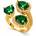 Glanzio prsteň Emerald Royal 87001