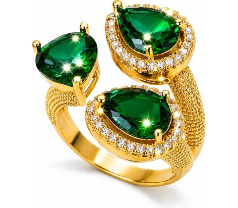 Glanzio prsteň Emerald Royal 87001