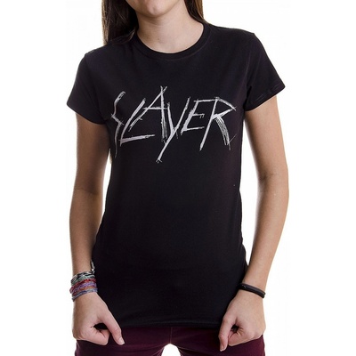 Tričko metal ROCK OFF Slayer Scratchy Logo černá