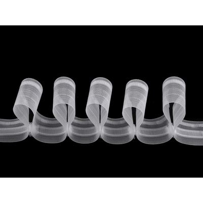 Záclonovka vlna / vlnitá šíře 50 mm Varianta: transparent, Balení: 1 m – Zbozi.Blesk.cz