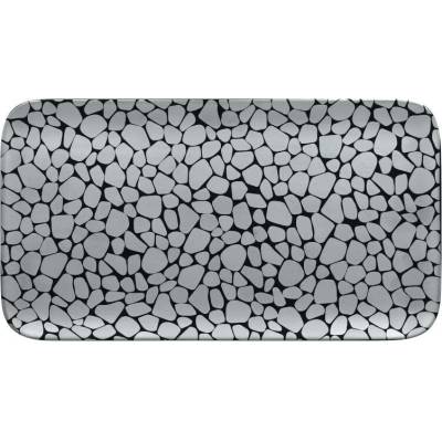 RAK Porcelain Cobbles talíř obdélníkový 38 × 21 cm, stříbrný