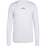 Rapha Фланелка с дълъг ръкав за колоездене Rapha Long Sleeve Trail Technical T-Shirt Cycling jersey - White / Fossil Blue (056-4331-0313)