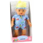 LEAN Toys Baby Doll Blue Clothes with Patterns Hat with Ears 31cm