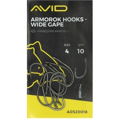 Avid Carp Armorok Hooks Wide Gape Barbed veľ.6 10 ks