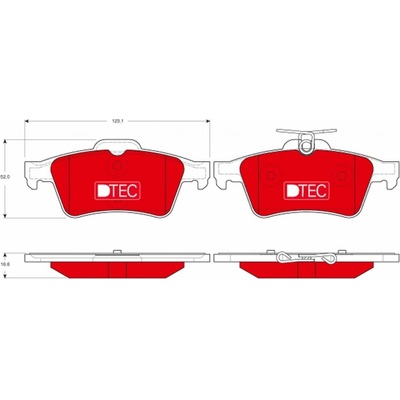 Sada brzdových platničiek kotúčovej brzdy TRW GDB1621DTE GDB1621DTE