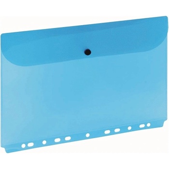 Папка джоб с копче и перф. Grand A4 Опушено Син (A4)