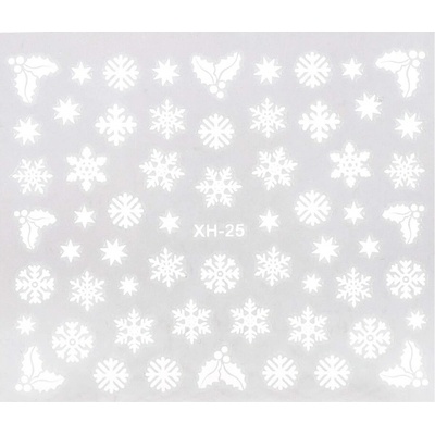 BIO NAILS Nálepka Vianoce XH-25 biela