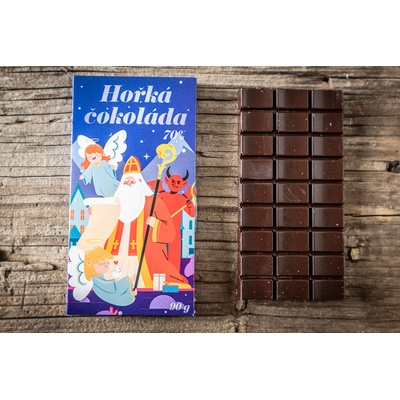 Čokoládovna Lyra MIKULÁŠ hořká 70% s omalovánkami 90 g