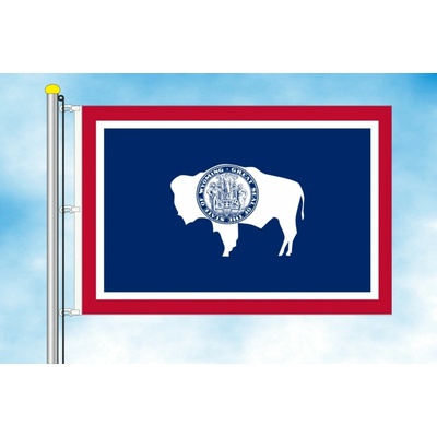 LIBEA, s.r.o. Wyoming vlajka Rozměr: 30×45 cm, Uchycení: Karabiny na stožár