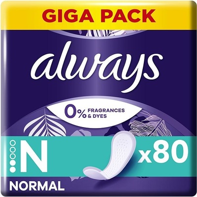 Always Daily Fresh Normal slipové vložky bez parfumácie 80 ks