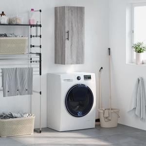 vidaXL Стенен шкаф сив сонома 34, 5x34x90 см (828882)