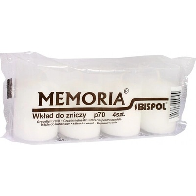 Bispol cintorínske Memoria biela 4 x 70 g
