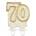 Godan Свещ за торта 70 - злато