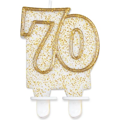 Godan Свещ за торта 70 - злато