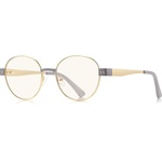 Techsuit Очила за компютър Techsuit Anti-Blue Light Glasses Reflex PC (3175) - дамски, кръгли - Златист / Светлосив