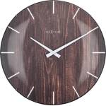NeXtime Стенен часовник Edge Wood Dome тъмно дърво (3249BR)