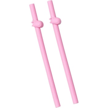 Wee Baby Силиконови сламки Wee Baby - Prime, Розови, 2 броя (929)