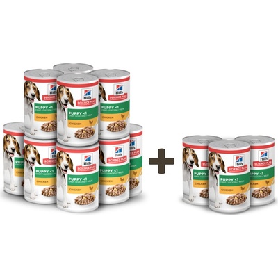 Hill's Science Plan konzerva pre šteňatá s kuracím 12 x 370 g