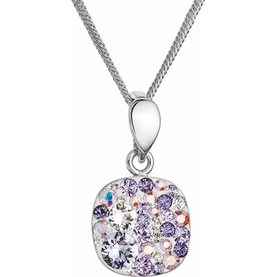 Pavona Strieborný náhrdelník so Swarovski krištáľmi 32088.3 violet