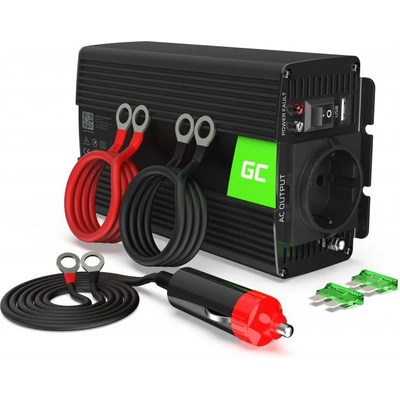 GREEN CELL Инвертор green cell 24v 500w /1000w Чиста синусоида (gc-invert-24v-500w-inv17)