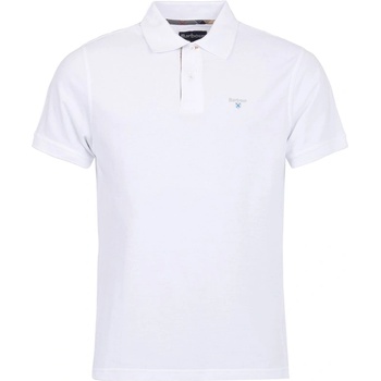 Barbour Tartan Poloshirt Pique - White/Dress - XXL Семпла поло тениска от пике памук Тениски поло