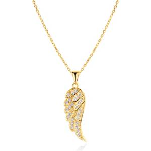 SAVICKI Колие с крила, злато 585, бели диаманти 0.13К, 45 см