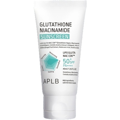 APLB Glutathione Niacinamide Sunscreen SPF50+ PA++++ - Слънцезащитен Крем С Изсветляващ Ефект 40мл