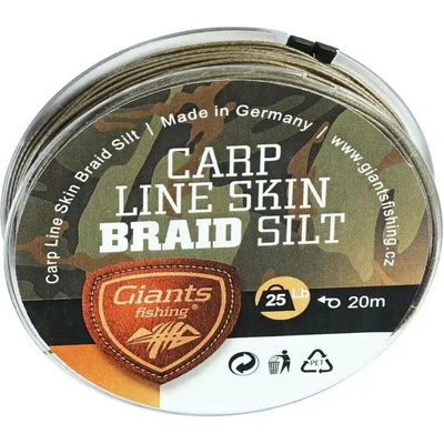 Giants fishing šnůra Carp Line Skin Braid 20m 25lb Silt