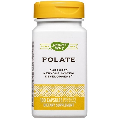 Nature's Way Folate, 800 mcg, 100 капсули, Nature’s Way