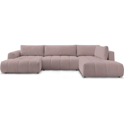 Bobochic Розов сгъваем/с място за съхранение ъглов диван (десен ъгъл/U форма) Fuji - Bobochic Paris (106566)