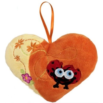 Плюшена играчка Сърце с Калинка 22см
