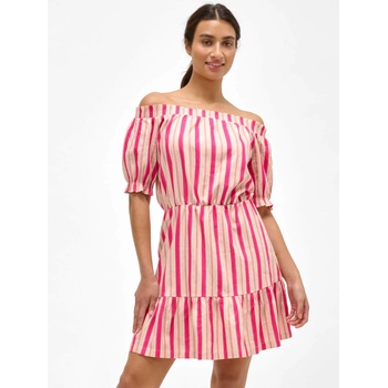 orsay Розова рокля от лен с голи рамене на райе ORSAY Orsay | Rozov | ЖЕНИ | XS