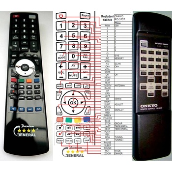 GENERAL ONKYO RC-315T - съвместимо дистанционно управление на марката General (RC-315T)