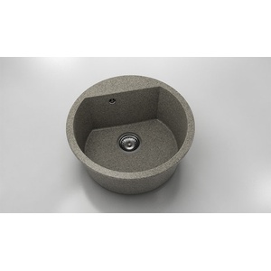 FAT Кръгла мивка Vanguard 223, Granicite, 940 Space Gray, с включен сифон - bogdanmebel Мивка за вграждане