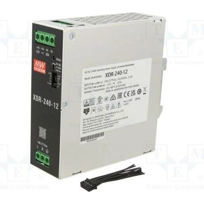MEAN WELL XDR-240-12 Napájecí zdroj: spínaný; na lištu DIN; 240W; 12VDC; 0÷20A; OUT: 1
