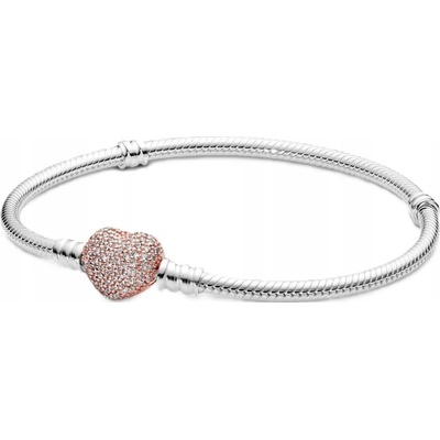 Pandora Rose Zapínání se zirkony 586292CZ 18 cm