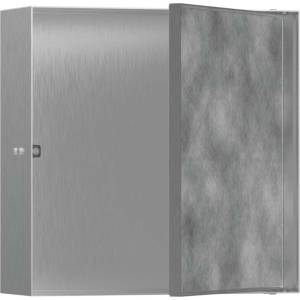 Hansgrohe XtraStoris Rock - Ниша за вграждане в стена, с вратички, 30x30x10 см, матирана неръждаема стомана 56085800 (56085800)