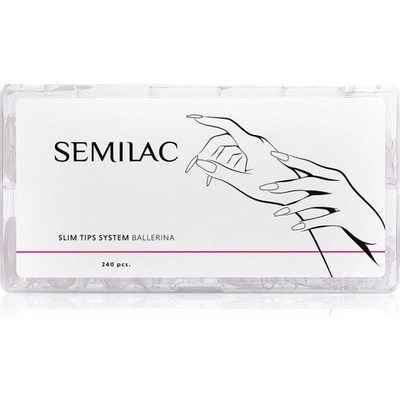 Semilac Slim Tips System umělé nehty typ Ballerina 240 ks