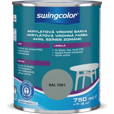 Swingcolor Farebný email 0,75 l stredne šedá