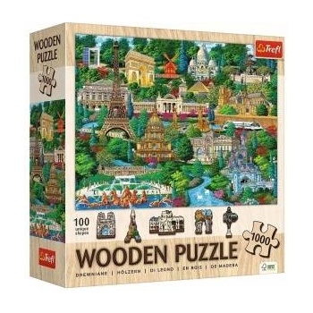 Trefl Wooden puzzle 1000 France famous places TREFL