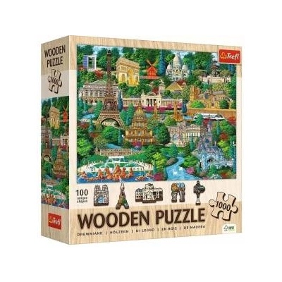 Trefl Wooden puzzle 1000 France famous places TREFL